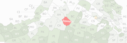 Appomattox County Map