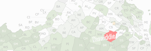 Dinwiddie County Map