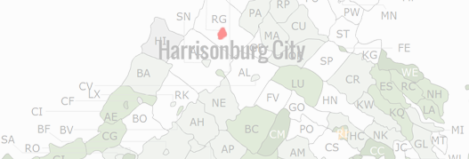 Harrisonburg City County Map