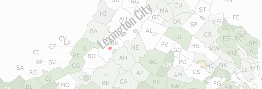 Lexington City County Map