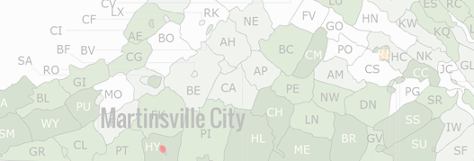 Martinsville City County Map