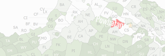 Powhatan County Map