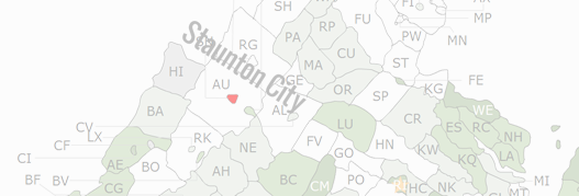 Staunton City County Map